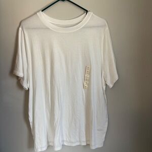 A New Day Womens XX Large White Short Sleeve Crew Neck Basic T Shirt